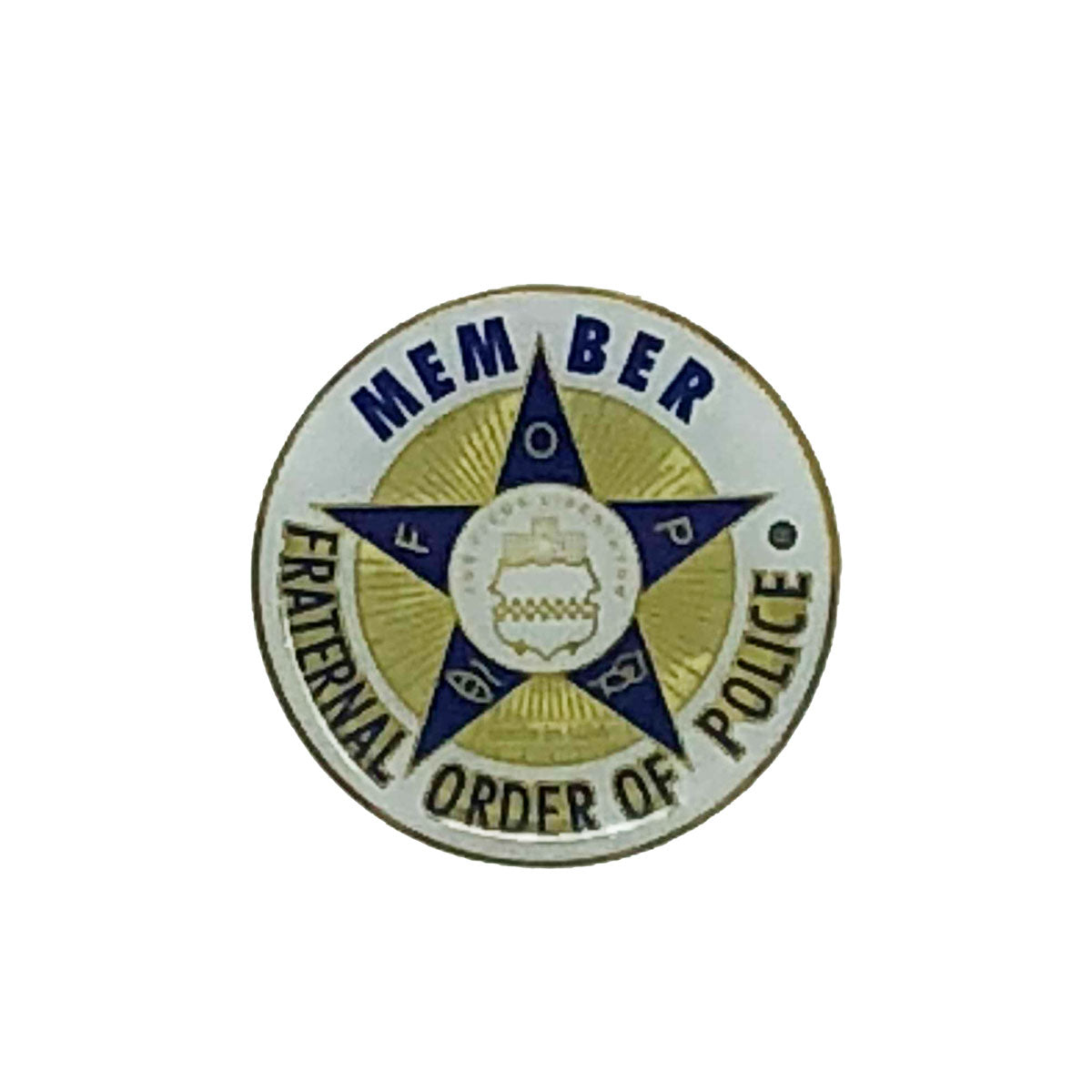 FOP Member Emblem - Small - 1.625 in. diameter - **NO ONLINE SALES - CLICK FOR ORDERING INFO**